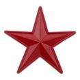 thumbnail image 1 of Broche de estrella de estilo chino vintage Pin de solapa de aleación de zinc elegante para mujer Broche rojo de estrella de cinco puntas retro para moda y decoración, 1 of 8