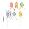 thumbnail image 6 of Dserhfy 6Pcs Easter Egg Picks Colorful Foam Egg Picks Spring Party Cake Topper Sticks Flower Arrangement Ornament for DIY Crafts Vase Tabletop Home Decor, 6 of 8