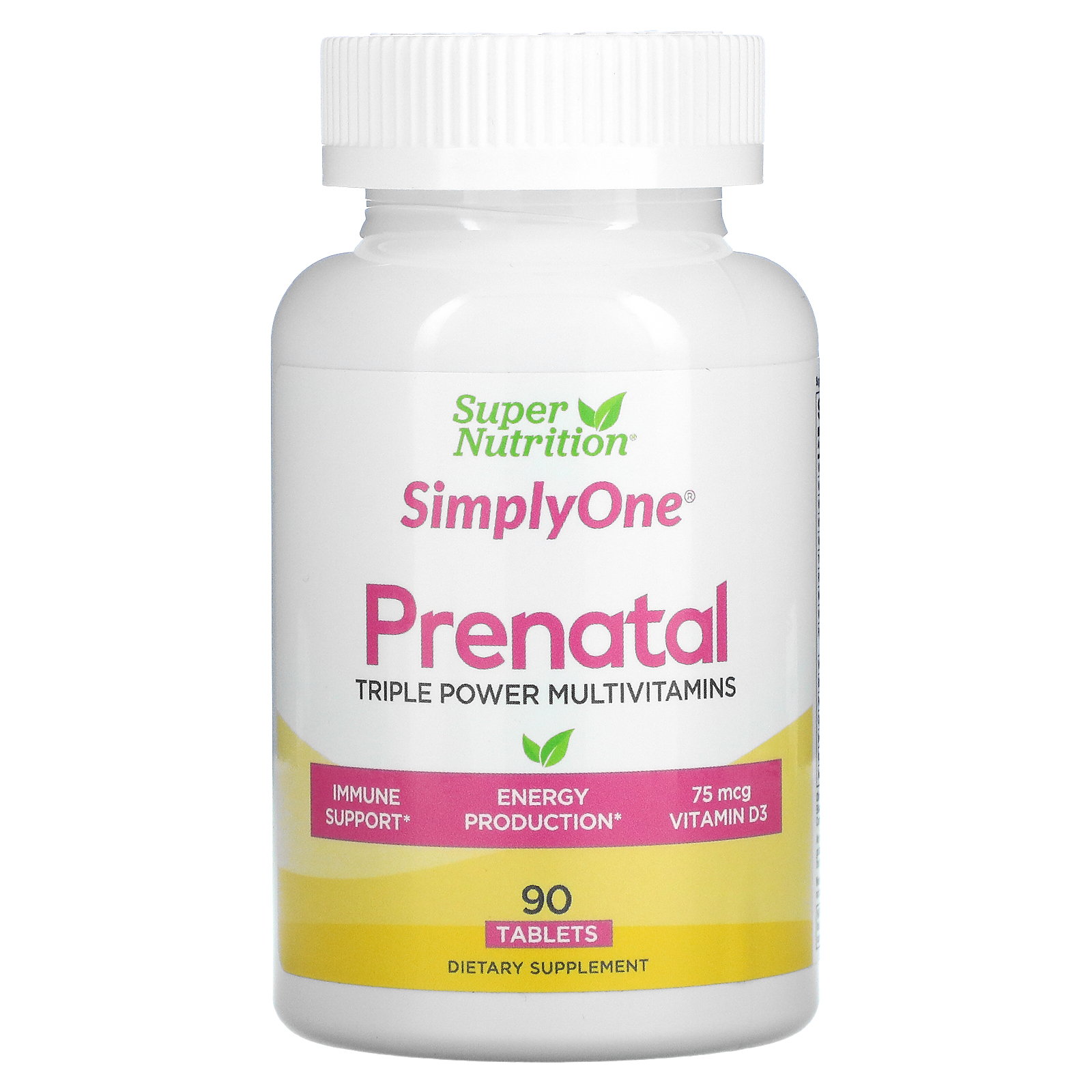 SimplyOne, PreNatal, Triple Power Multivitamins, NonGMO, Gluten Free