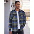thumbnail image 6 of COOFANDY Men's Flannel Plaid Shirts Long Sleeve Casual Button Down Shirt with Pockets, 6 of 6