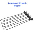 thumbnail image 2 of Cable MIDI CME, paquete de 4 unidades, 90 cm, 5 pines, DIN de perfil bajo, con espejo, 2 of 9