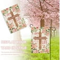 thumbnail image 4 of I Am The Resurrection and The Life Easter Decorative Garden Flag, Religious Cross Pink Rose Flower Yard Outside Decorations, Floral Spring Burlap Outdoor Small Home Decor Double Sided 12.5x18, 4 of 6