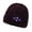 Purple_One Size, variant on HUANLEDASH Mid-aged Women Winter Hat Flower Applique Decor Dome Knitted Stretchable Beanie Solid Color Brimless Keep Warm Winter Grandmother Mother Cap
