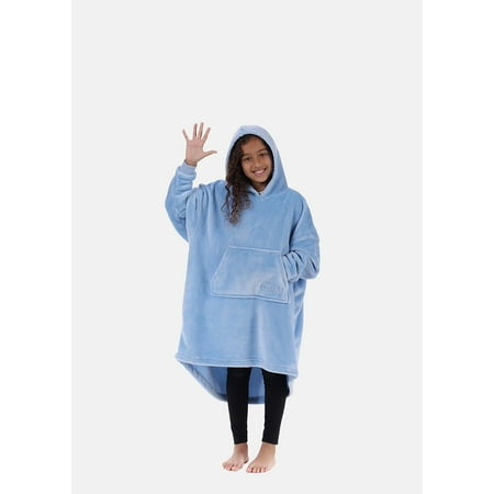 The Comfy Dream Jr Microfiber Wearable Child Blanket Hoodie Sky Blue