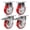 2 Brake & 2 Rigid, variant on 3 Inch Heavy Duty Casters, Swivel Caster Wheels with Brake, Polyurethane on Steel Wheel- Casters Set of 4 with 1400 lb Capacity, Caster Wheels for Furniture Workbench Cart (2 Swivel & 2 Rigid)