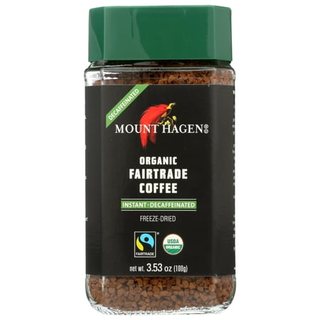 Mount Hagen Organic Decaffeinated Instant Coffee, 3.53 Ounce Jar -- 6 per case