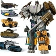 thumbnail image 3 of Haizhixing 6 IN 1 Set Transformation Toys Boy Devastator Action Figure Robot Engineering Vehicle Car Aircraft Model Kids H903, 3 of 4