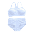 thumbnail image 4 of LYMAYTER Girls Breathable Training Bra Set Teen Girls Solid Camisole High Waist Panties Daily Wear Underwear, 4 of 8