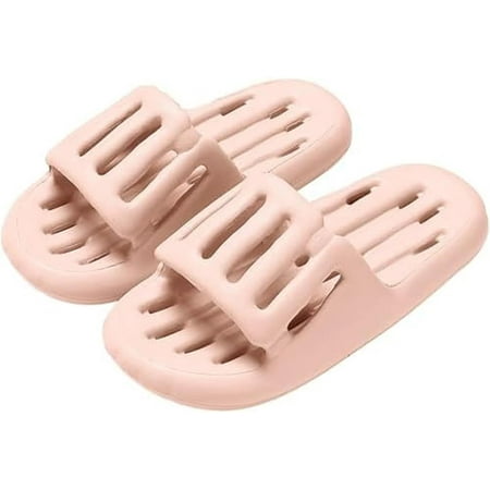 

Womens Mens Shower Shoes Unisex Quick Drying Non-Slip Comfortable Bathroom Slippers Soft Sole Open Toe Lightweight Bath Slides Sandals with Drain Holes