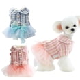 thumbnail image 2 of Pet Dress - Fungus Lace Doll Collar, Mesh Stitching, Bowknot, Adorable, Pet Two-legged Princess Dress for Home, 2 of 8