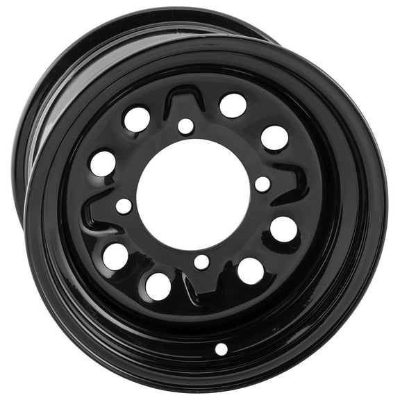 QuadBoss RT-FC0035147137BLA Steely Wheel - 14x7-4+3-4/137 - Black
