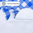 thumbnail image 4 of decorUhome Rectangle Tablecloth, Waterproof Vinyl Flannel Backed Table Cloth, Buffalo Wipeable Plastic Table Cover for Kitchen and Outdoor, Blue and White, 60" x 120", 4 of 9