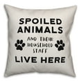 thumbnail image 2 of Creative Products Spoiled Animals Live Here 18x18 Spun Poly Pillow, 2 of 3