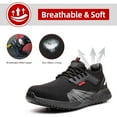 thumbnail image 3 of Furuian Safety Trainers Mens Womens Lightweight Steel Toe Cap Trainers Breathable Comfortable Safety Shoes Puncture Proof Work Sneakers, 3 of 7