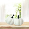 thumbnail image 3 of Faux Pumpkins Foam Pumpkins With Black Handle For Thanksgiving Decoration Fall For Home Farmhouse Harvest Decorations 12 Pcs, 3 of 8