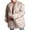 Khaki, variant on xiaxaixu Men’s Winter Coat, Long Sleeve Lapel Collar Open Front Furry Faux Fur Long Coat Outwear