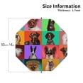 thumbnail image 3 of Lsque Cute doggies Pattern 4" Drink Coasters Set of 6, Leather Absorbent Coasters, Table Coaster Set Decorative Coffee Cup Coasters Housewarming Gift,Octagon, 3 of 7