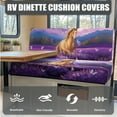 thumbnail image 6 of FOR U DESIGNS Horse Butterfly Lavender Print RV Dinette Cushion Covers Replacement Camper Cushion Slipcover Scratch-resistant RV Couch Covers, 1 Backrest Cover 1 Bench Cover and 1 Pillowcase, 6 of 8