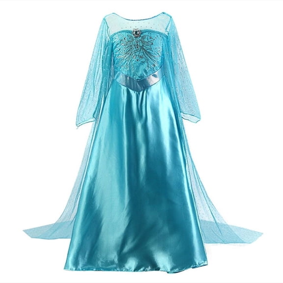 HAWEE Girls Princess Dress Costume with Long Cape - Luxury Sequin Halloween Dress up