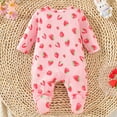 thumbnail image 6 of GEYEHUG Baby Girl Clothes Rompers Bamboo Little Soft Baby Footie Pajamas Strawberry Print Baby Clothes, 6 of 7