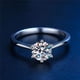 thumbnail image 3 of 1/2/3/5ct Moissanite Ring 925 Sterling Silver Engagement Wedding Ring For Female Suitable For Banquet Party Official Occasions Anniversary Gift, 3 of 4