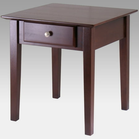 Rochester Leg Table - Winsome Wood Rochester Shaker Legs End Table, Walnut Finish
