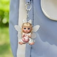 thumbnail image 2 of Keychains for Girls Cartoon Angel Girl Pattern Acrylic 2D Pendant for Handbag Backpack Accessories, for Women Bag Purse Gifts (C), 2 of 8