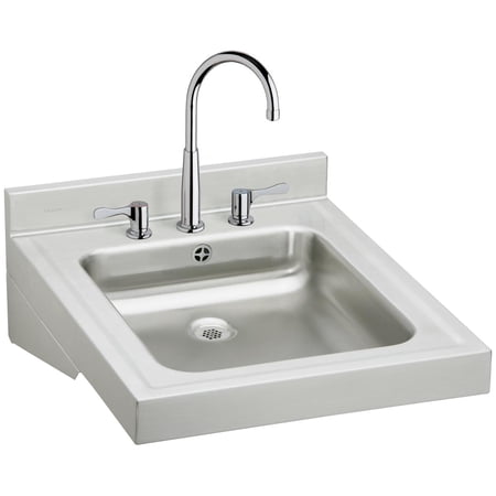 Elkay WCLWO1923OSDC Elkay Sturdibilt Stainless Steel 19" x 23" x 4", Wall Hung Single Bowl Lavatory Sink Kit