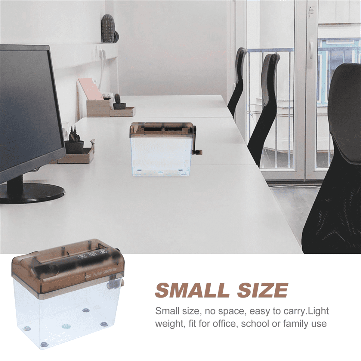 NEW Paper Shredder Desktop Manual Mini Hand Cutting Tool A4 Machine Documents Crusher for Home