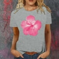 thumbnail image 2 of LUOGENLI T-shirts pour Femmes Mode Décontractée Chemises Imprimées Col Rond Manches Courtes Tee Tops Tunique Blouse Tee T-shirts Femmes Blanc Fête de la Saint-Patrick Gris Clair G, 2 of 4