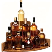 iFaveorr Wine Rack, Liquor Cabinet & Coffee Syrup Organizer, 3-Tier Countertop Liquor Wine Rack, Mini Bar Shelf Stand for Whiskey and Spirits