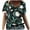 Green-21, variant on Perfectbot Blouses for Womens Floral Print Fashion Relaxed Summer V Neck Short Sleeve Shirts ,S-XXL