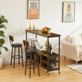 thumbnail image 3 of Wine shelf table, Cosymart modern wine bar cabinet, console table, bar table, TV cabinet, sideboard with storage compartment, 3 of 5