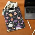 thumbnail image 6 of Halloween Specters Pumpkins Flowers Crayon Painting Foldable Binder Folder Clipboard with Pen Slot Double Clips A4 Size File Storage, 6 of 8