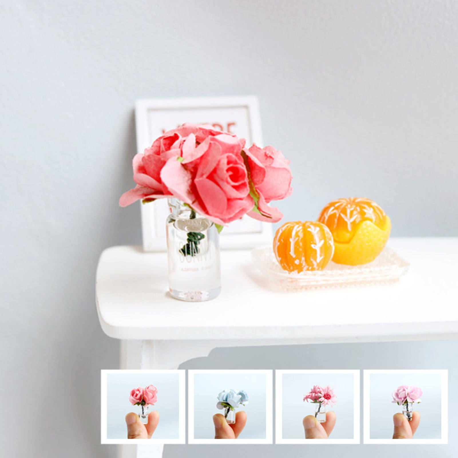 Hesroicy 1:12 1:8 Scale Mini Dollhouse Vase Micro Landscape Colorful ...