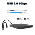 thumbnail image 1 of Brûleur de Lecteur CD/DVD Externe Lecteur DVD Lecteur Optique avec Emplacements SD/TF & USB3.0 Lecteur Optique pour PC Portable, 1 of 6