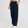 thumbnail image 7 of Dexiang Womens Causal Wide Leg Pants,Plud Sieze Sweatpants for Juniors Teen Girls Clearance Casual High Waisted Workout Joggers Lounge Pants Athletic Baggy Navy S, 7 of 7