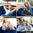 thumbnail image 6 of 3FT Bean Bag Chair Bean Bag Chairs for Adults Bean Bag with Filler Big Beanbag Chair for Gaming Large Memory Foam Bean Bags with Dutch Velet Cover for Living Room Bedroom, (36×36×24")-Blue, 6 of 7