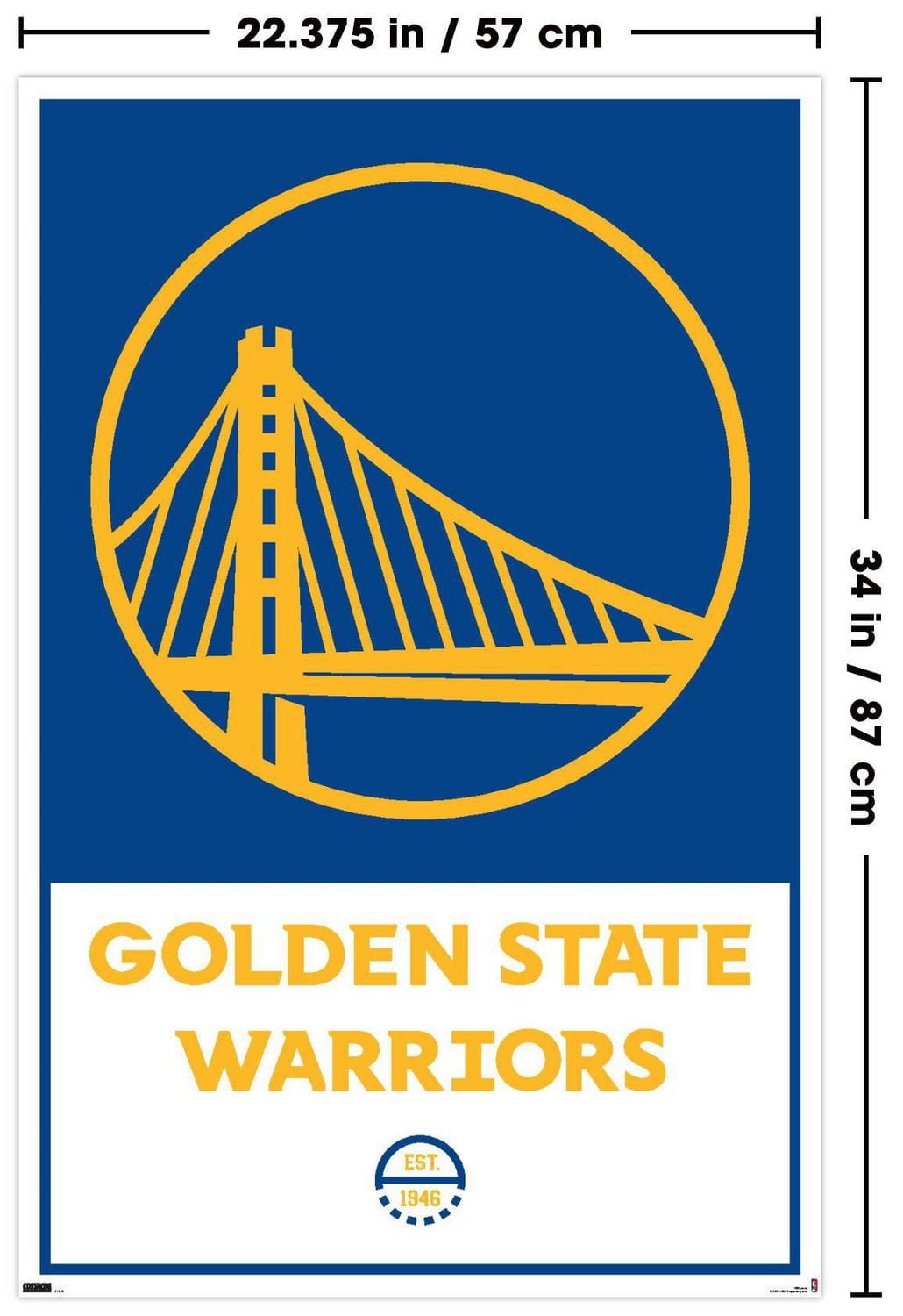 NBA Golden State Warriors - Logo 21 Wall Poster, 22.375" x 34"