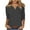 Dark Gray, variant on ZQUUVOU Women's T-Shirts Solid Color 3/4 Sleeve V-Neck Tunic Tops(Dark Blue,L)