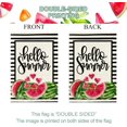 thumbnail image 5 of Hello Summer Watermelon Garden Flag Double Sided Black Stripes Watermelon Fruit Cool Summer Yard Flag Seasonal Holiday Outdoor Outside Decoration 12x18 Inch, 5 of 7