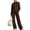 Brown, variant on Women's 2 Piece Outfits Casual Lapel Half Zip Sweatshirts and Wide Leg Pants Tracksuit Sets