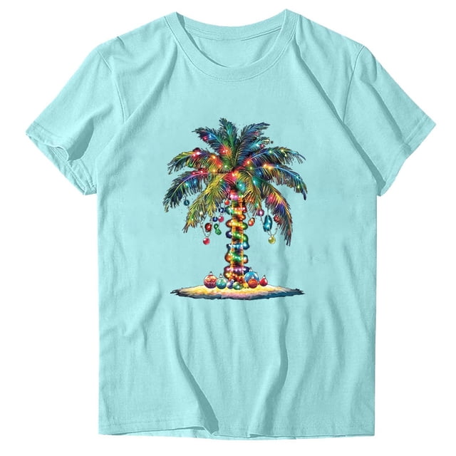 Blusas de Manga Corta para las Mujeres Divertida Impresión Cuello Redondo Camiseta Vintage, Blusas de Primavera para las Mujeres