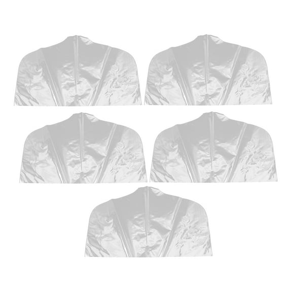 HAKIDZEL Disposable Garment Bags PVC Plastic Garment Bags 5pcs Reusable Clothes Protection