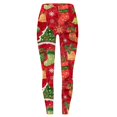 thumbnail image 4 of Mingw Funny Santa Print Leggings for Women Casual Skinny Comfortable Slim Fit Leggings ,Green,S, 4 of 6