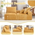 thumbnail image 4 of BISHE 67.72"-R Modular Sectional Sofa Couch, L-Shaped Chenille Fabric Cloud Couch with Chaise, Modern Deep Seat Sofa, No Assembly Required, Includes Pillows for Living Room, Yellow, 4 of 7