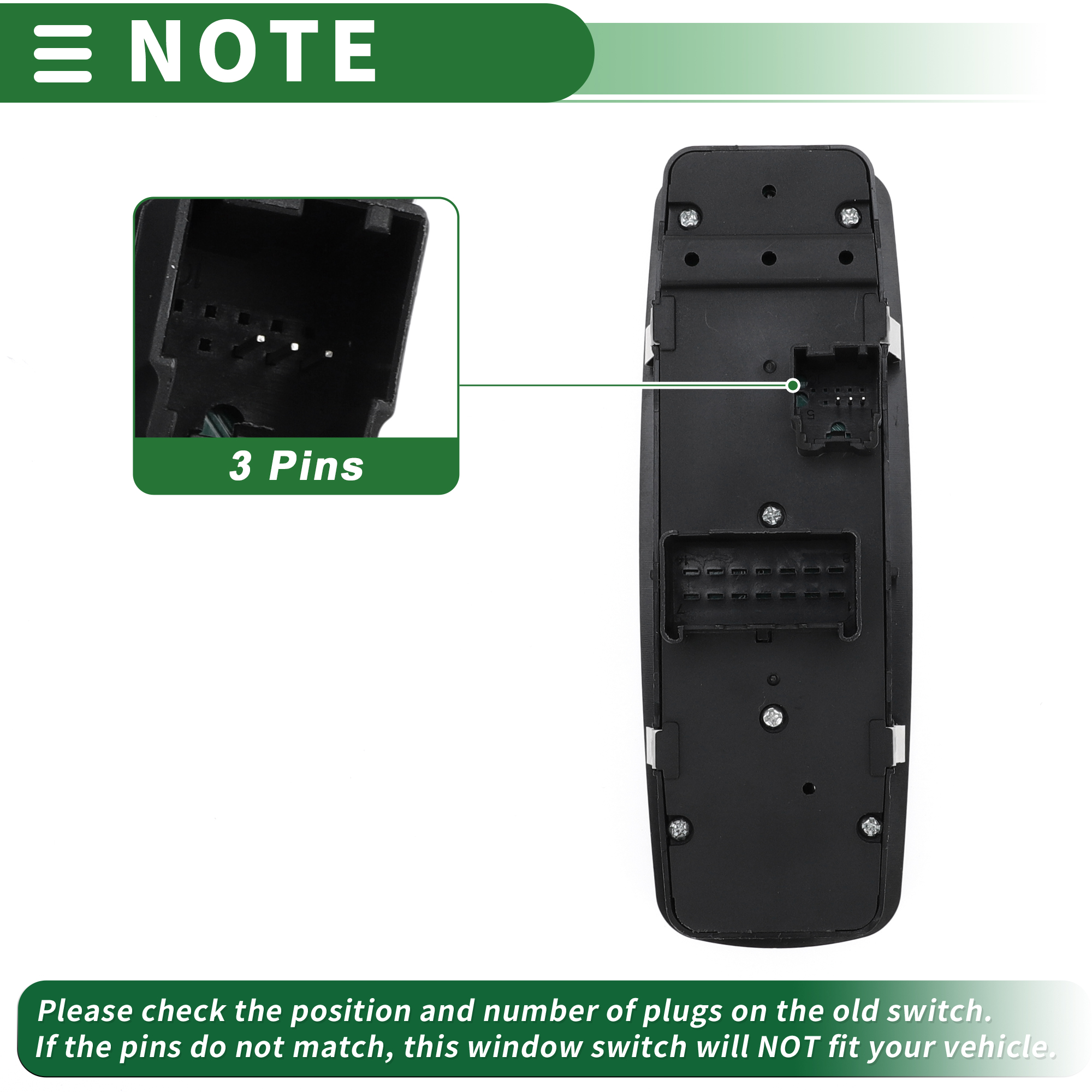 Unique Bargains Power Window Switch for Dodge Grand Caravan