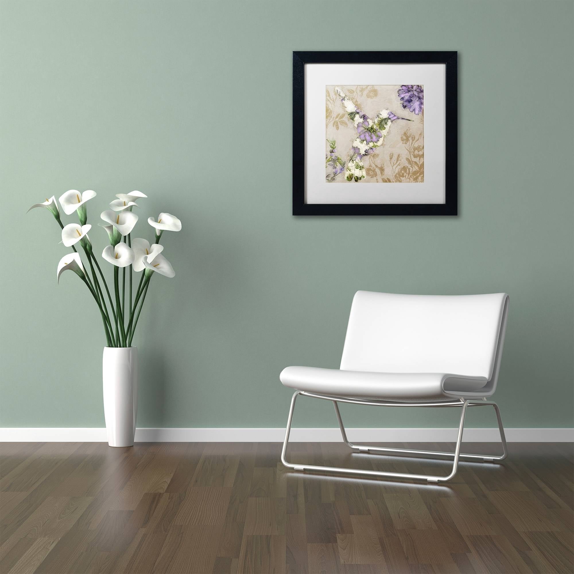 Trademark Fine Art "Winged Tapestry IV" Canvas Art by Color Bakery White Matte, Black Frame