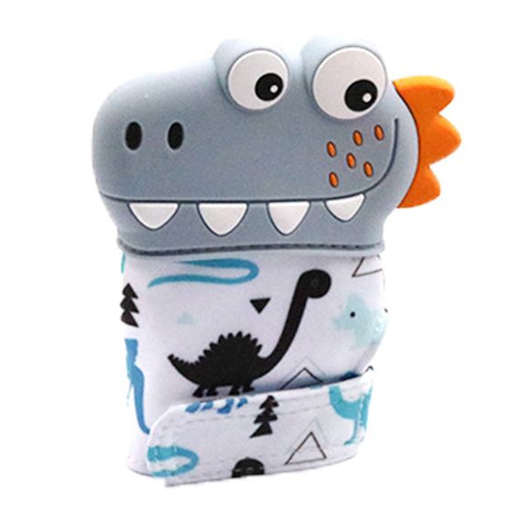 dinosaur baby mittens