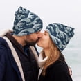 thumbnail image 5 of Kdxio A Japanese Great Wave Winter Beanie for Men Women Beanie Knit Hat Cuffed Cap Beanie Knit Chunky Snow Cap, 5 of 6